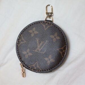 Dark Brown Monogram Coin Purse Bag Charm